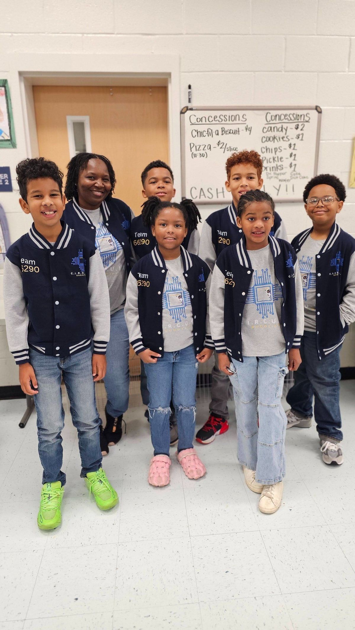 C.I.R.C.U.I.T robotics team in competition jackets
