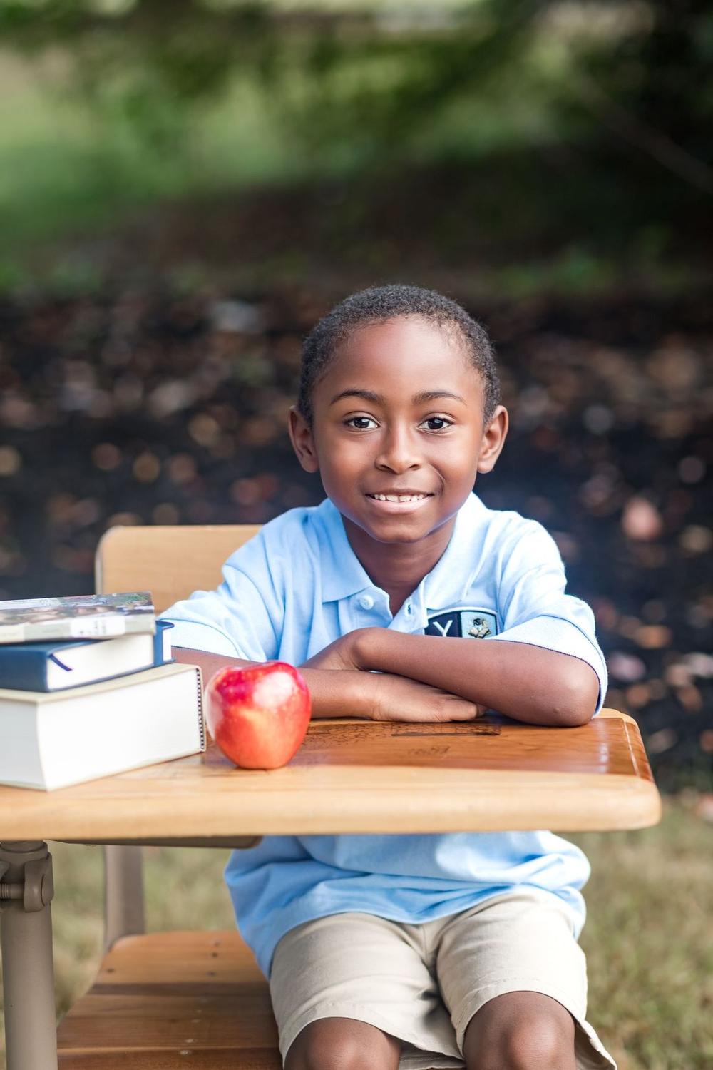 Young Laureates scholar engaged in learning